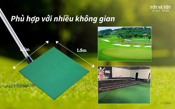 Thảm tập golf 3D kích thước 1.5mx1.5m